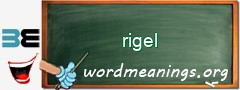 WordMeaning blackboard for rigel